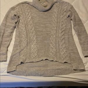 Old Navy Tan Cable Knit Cowl Neck Sweater